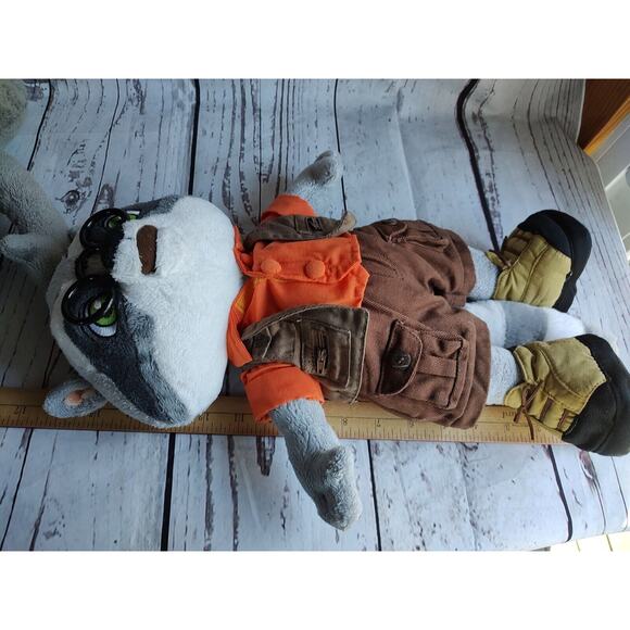 Great Wolf Lodge Wiley The Wolf And Oliver Raccoon Stuffed Animal Plush Dolls - Picture 9 of 15